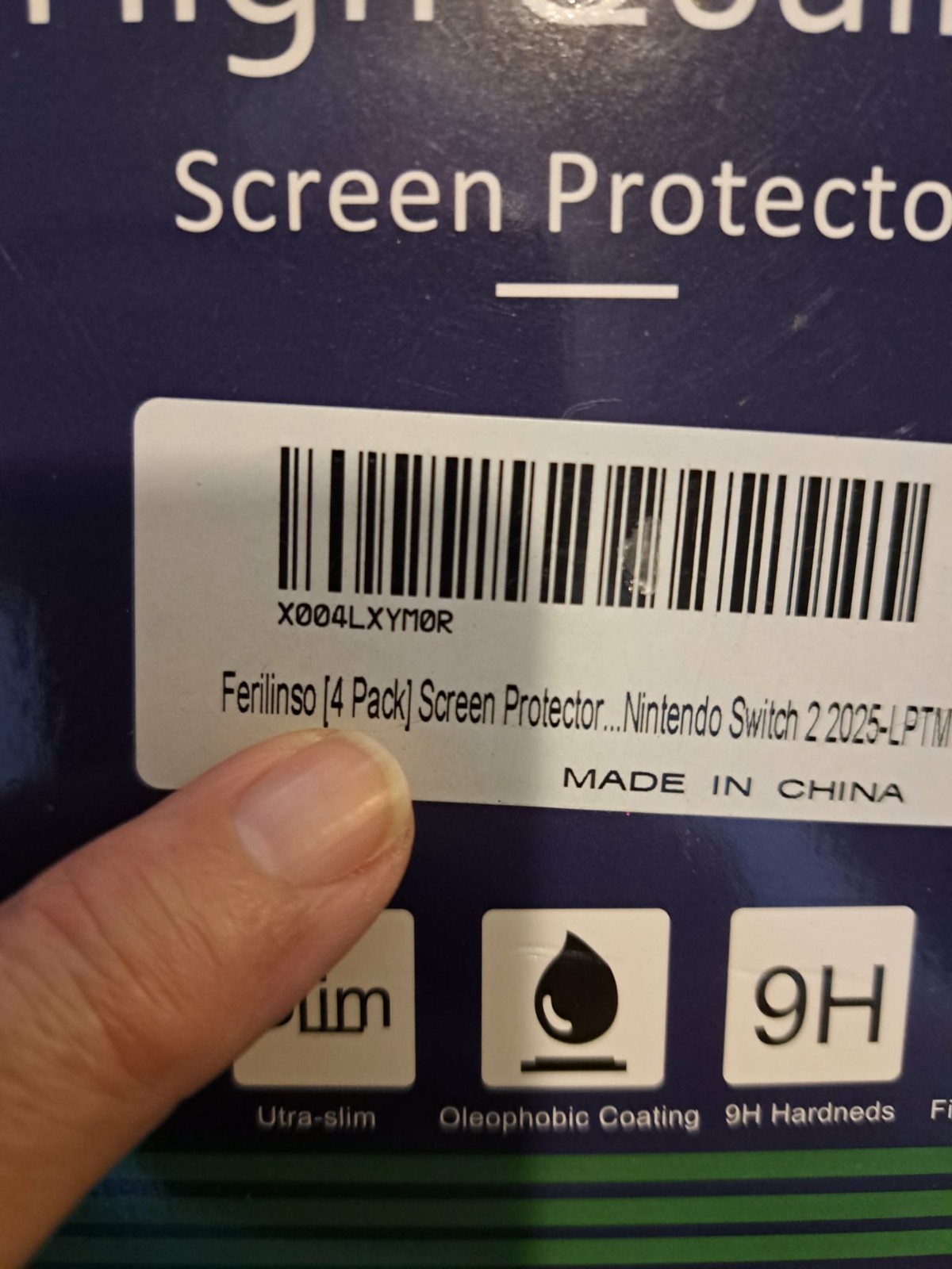 Ferilinso (4Pack) ...Nintendo Switch 2 2025 - LPTM SHEET PROTECTORS