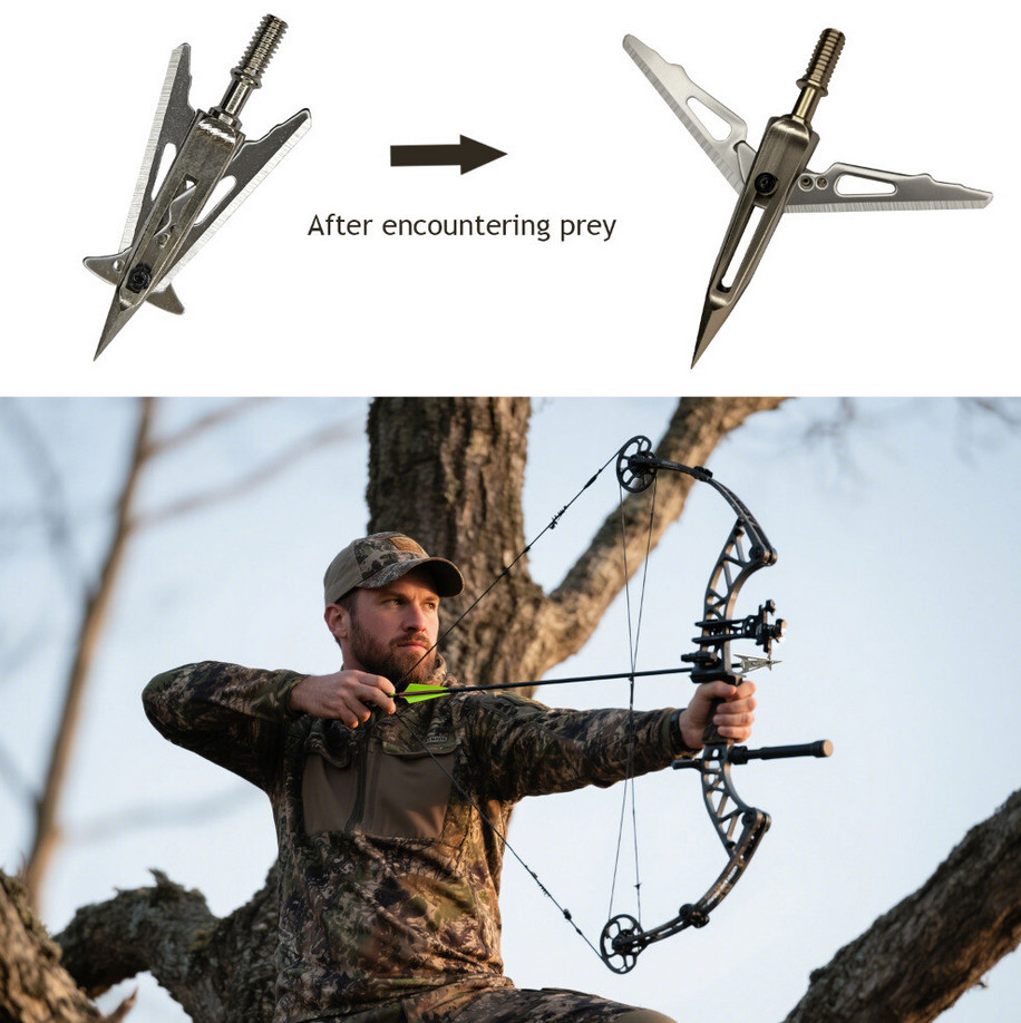 12PCS Hunting Killzone Broadheads 100Grain Sharpen Blade 2" Cut Archery Tips