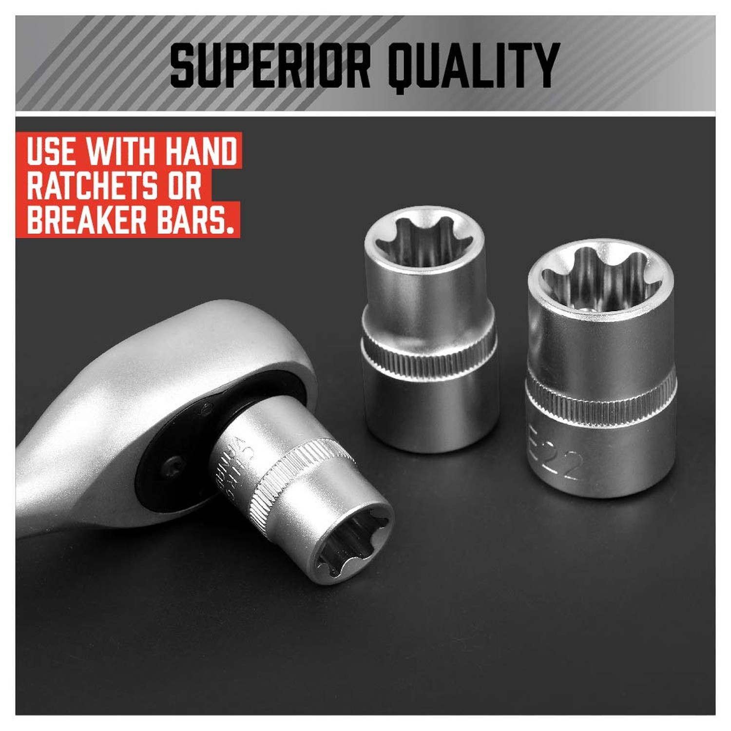 SEDY 14-Piece E-TORX Socket Set - Premium Female Torx Socket Set, Ultimate To...