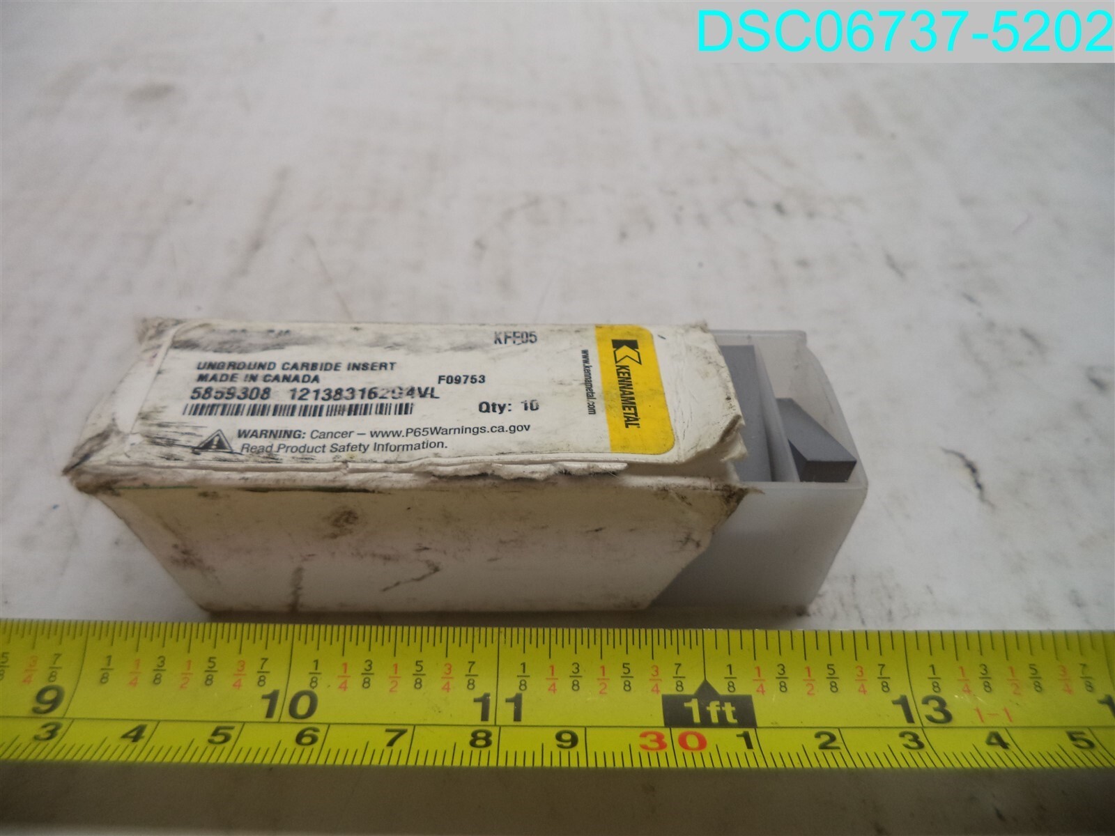 QTY=8: KENNAMETAL Unground Carbide Insert 5859308 121383162G4VL
