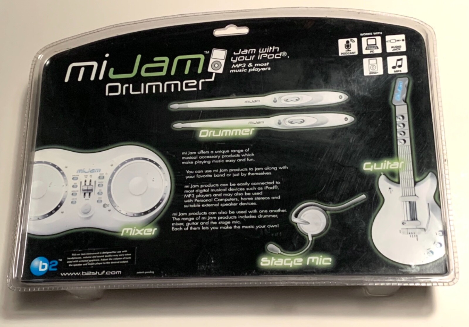 B2 Mi JAM DRUMMER Electronic Drumsticks new unopened 