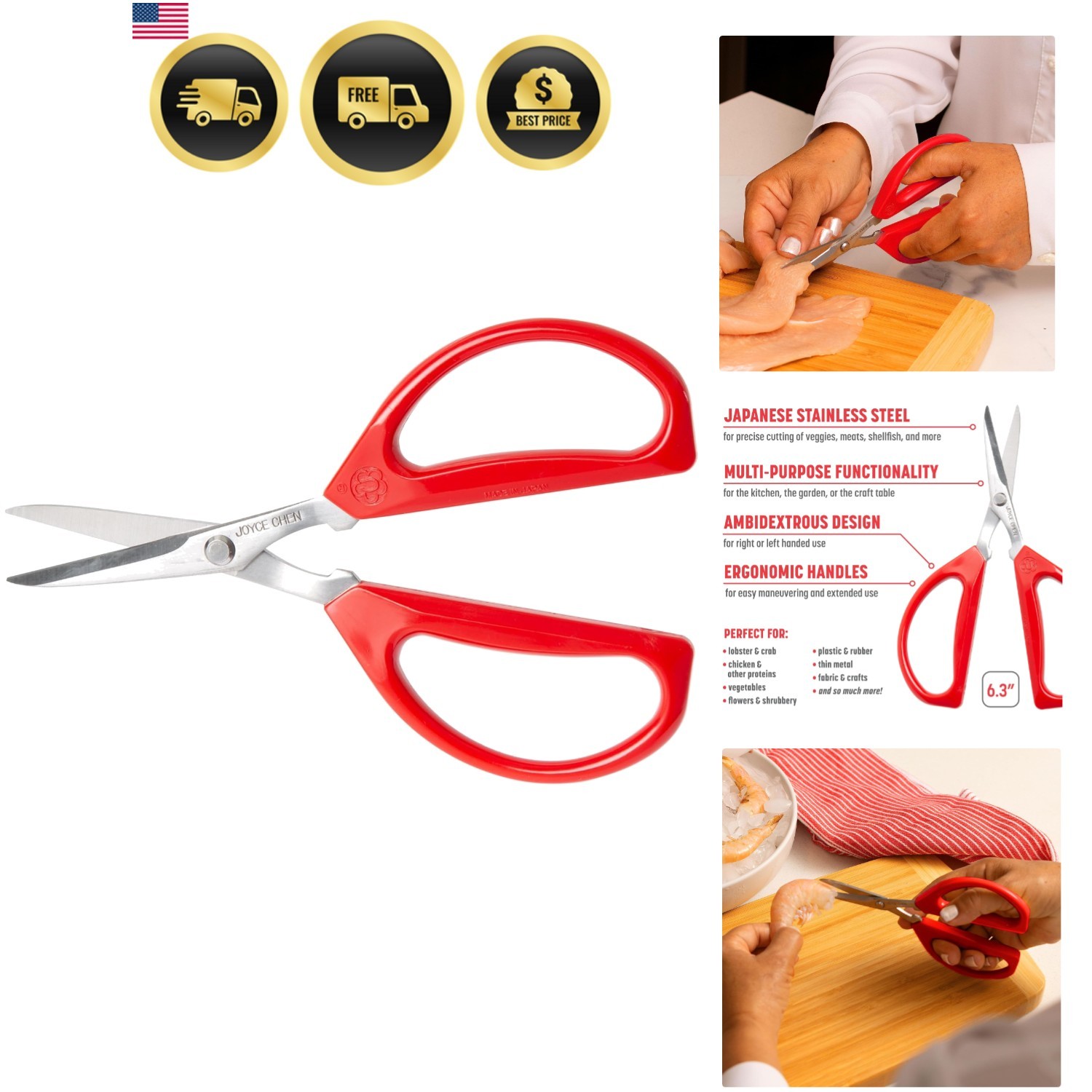 Unlimited Kitchen Scissors All Purpose Kitchen Shears With Comfortable Handle...
