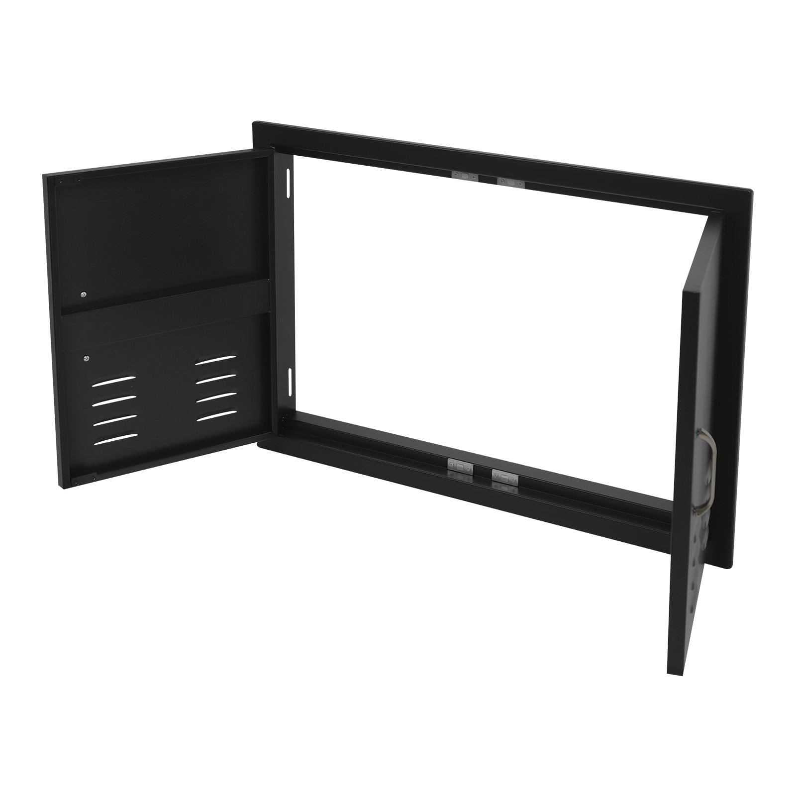 Double Door Kitchen Pantry Storage Cabinet in Steel, 76??53 cm