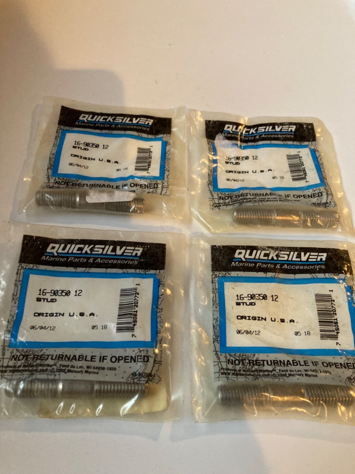 Quicksilver 16-90350 12 (lot of 4)