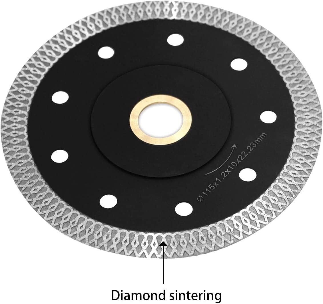 5" Diamond super thin blade 1000+ ft Life, Fast Smooth Edge Cut marble ceramic