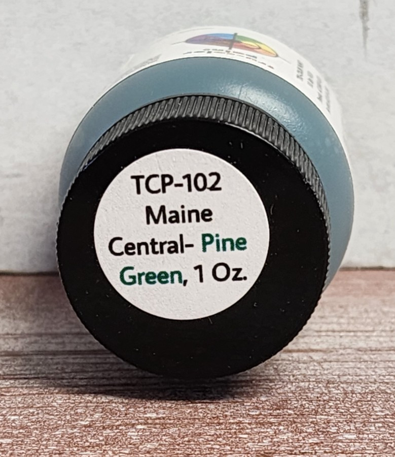 Tru Color Paint - TCP 102 MAINE CENTRAL PINE GREEN  Model Railroad 1 oz bottle