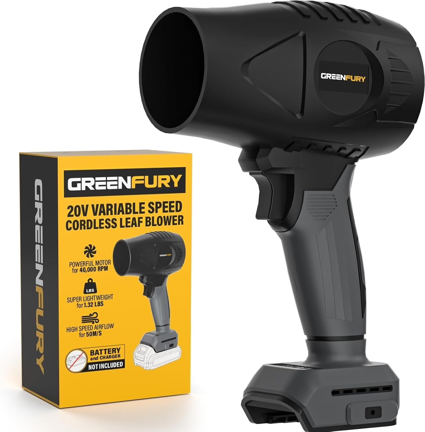Cordless Leaf Blower Compatible with Dewalt 20V MAX Battery, 430 CFM 125 MPH Pow