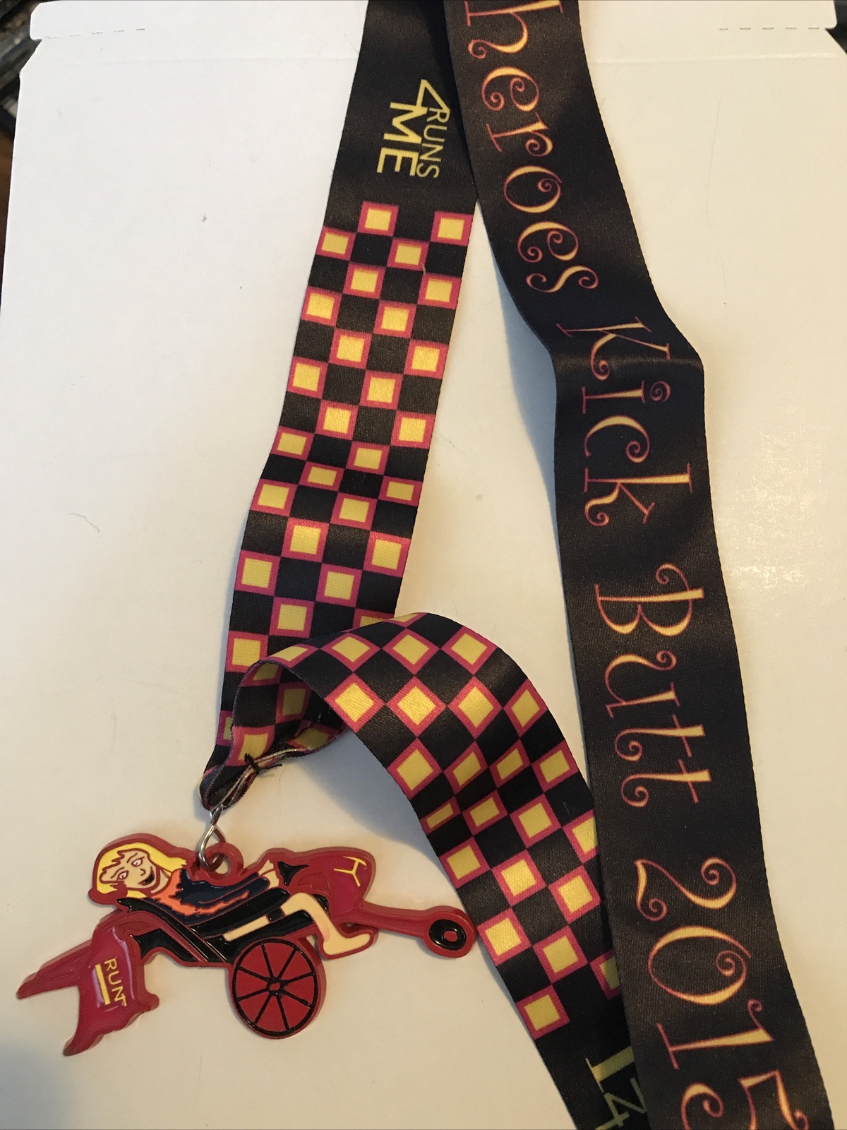 SUPERHEROES KICK BUTT Running Race 2015 Medal FREE SHIPPING