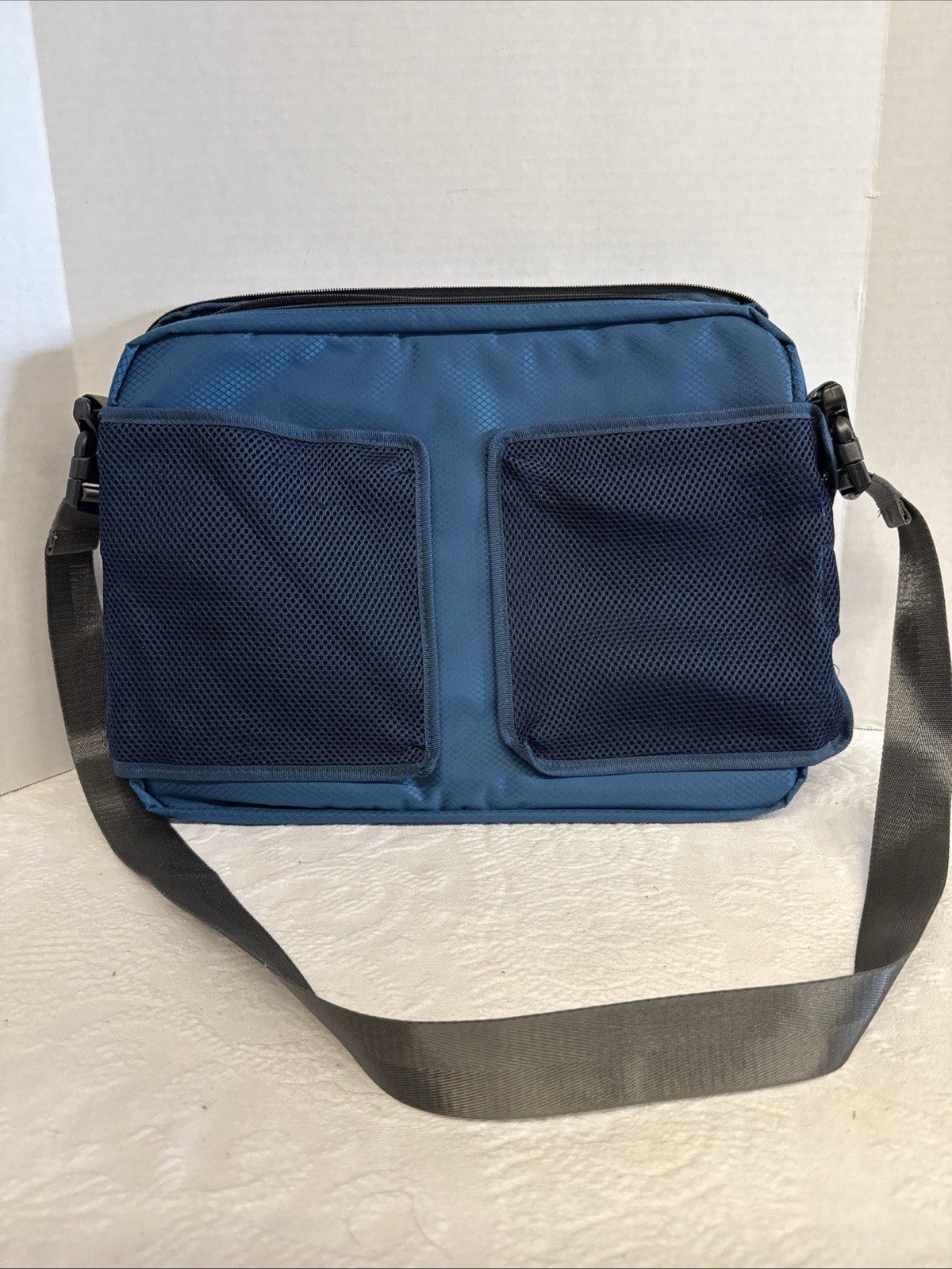 Laptop Bag Jesclo Business Shoulder Strap/ Handle 17x12 Blue Front Pockets