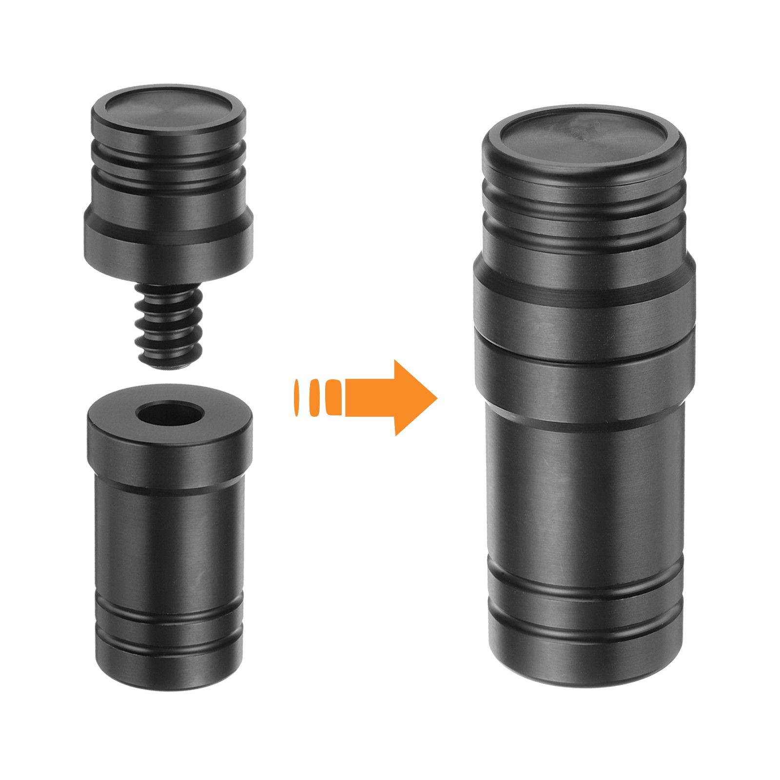 2 Pcs Pool Cue Joint Protector 3/8x10, Billiard Cue Joint Thread Cap, Black