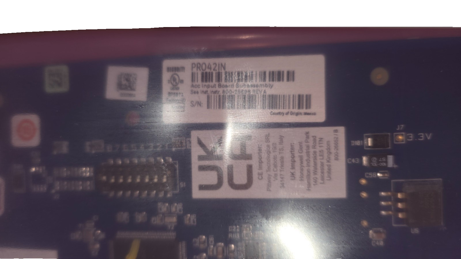 Honeywell ProWatch PW7K1IN Security / Access Control Input Board