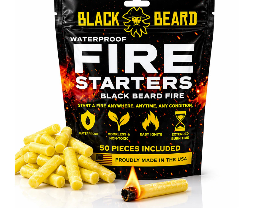 Black Beard Fire Starters PLUG Fire Plug 50 waterproof Fire Plugs
