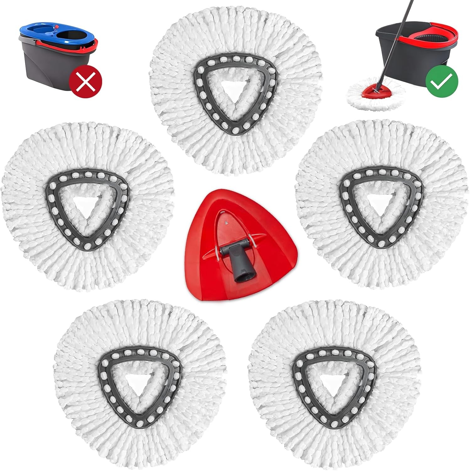 Easywring 1 Tank System Mop Replacement Heads for O Ceda Replace Spin Mop Heads