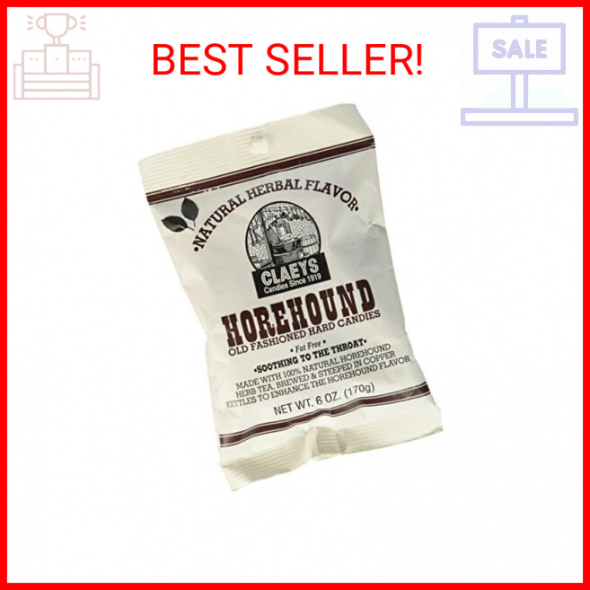 Claeys Old Fashioned Hard Candy, Horehound, 6 Ounce