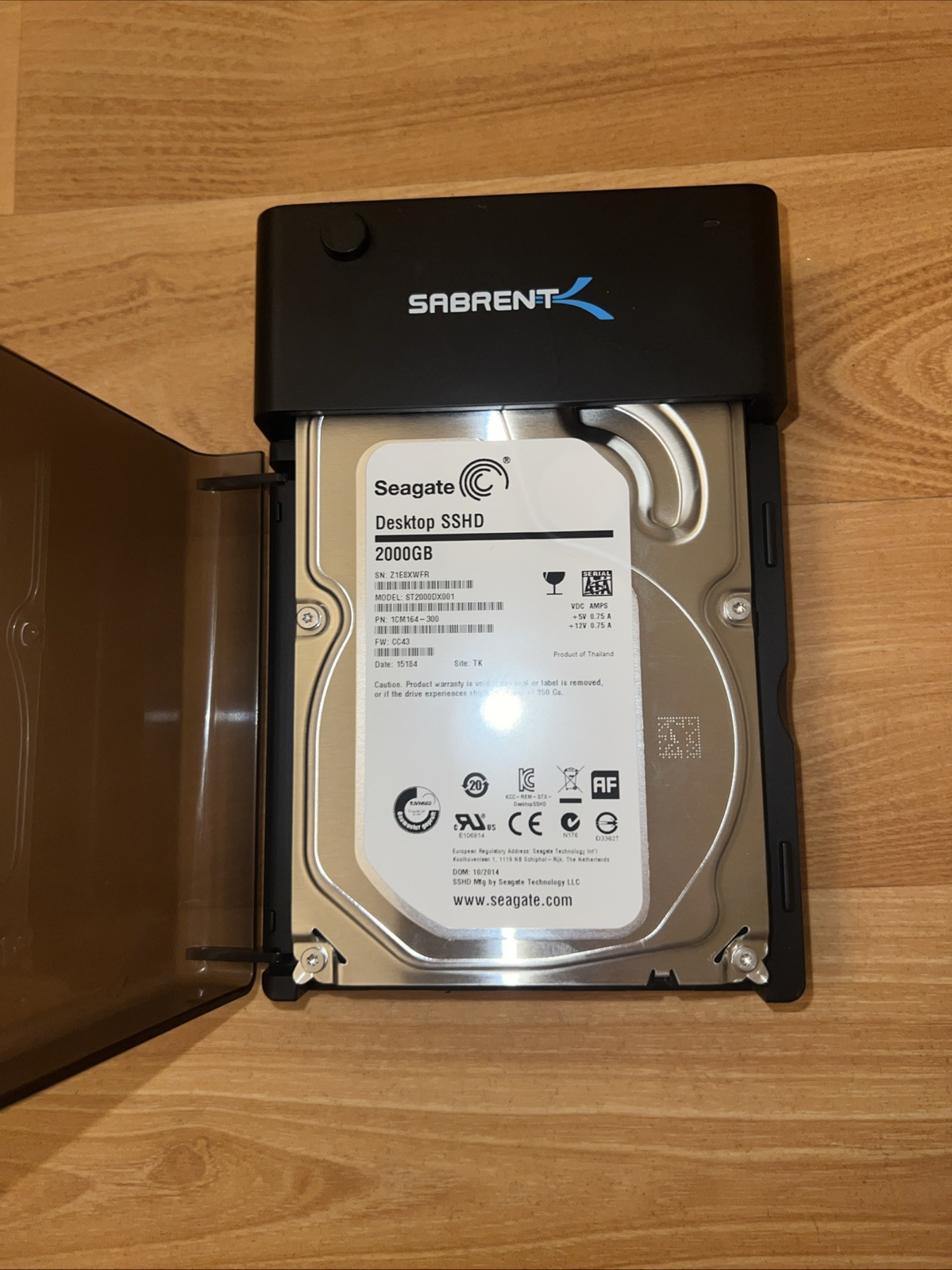 Sabrent EC-DFLT USB 3.0 to SATA External HD Docking Station + 2TB Seagate SSHD