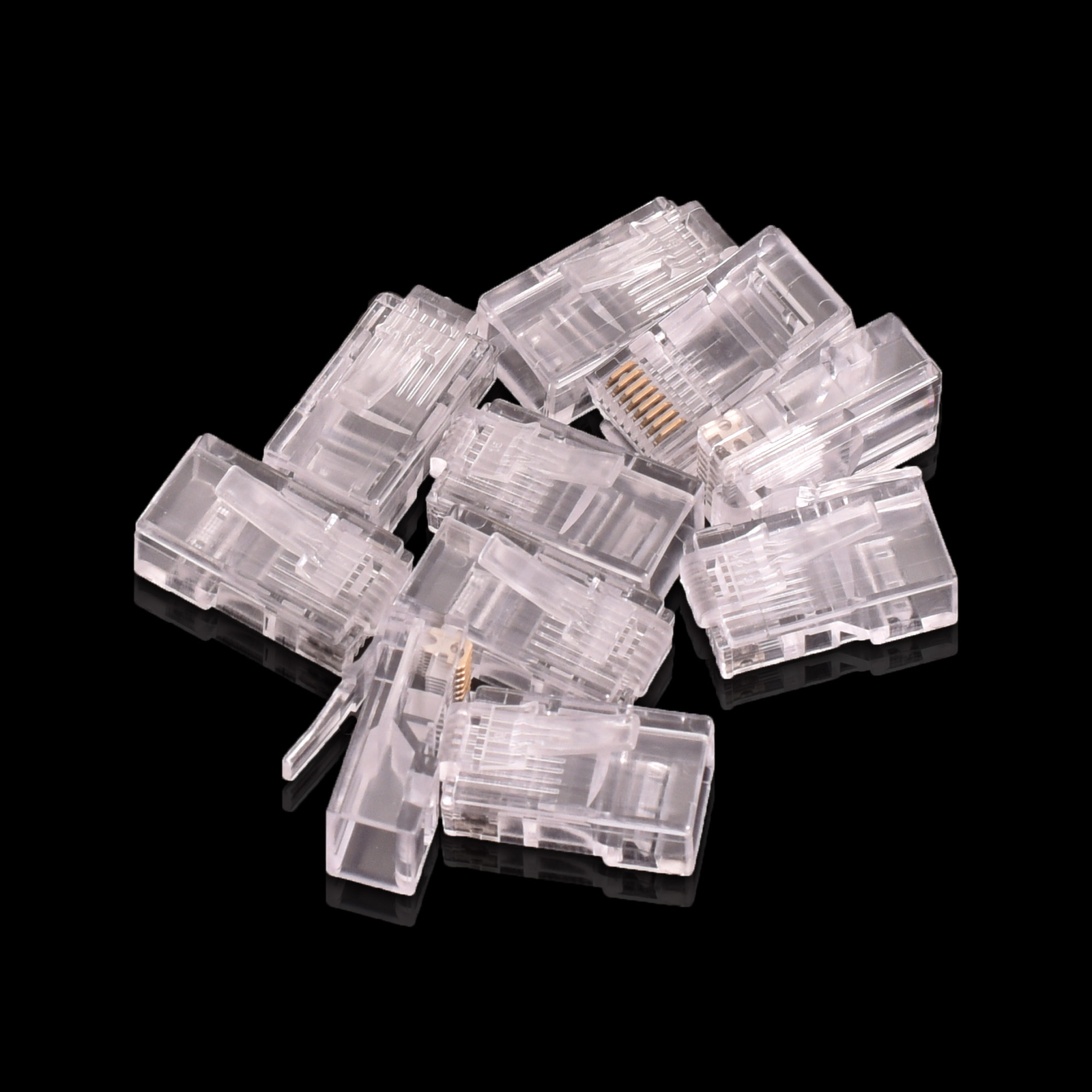 100pcs RJ45 8P8C CAT5 CAT5e Modular Plug Network Cable Lan Connector End