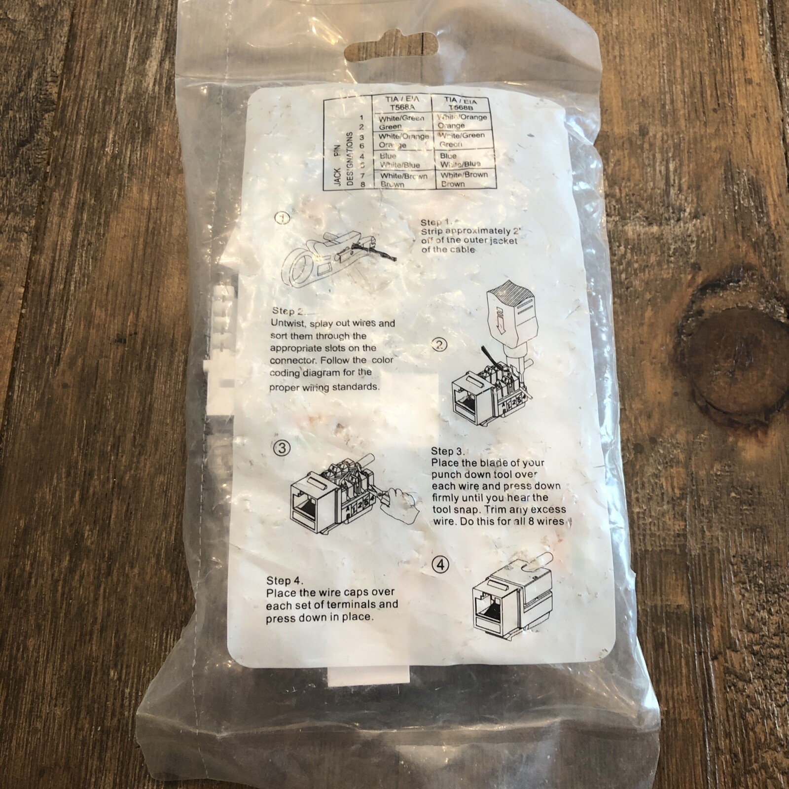 W Box Cat6 Keystone High Quality Vertical insert 8P8C, White - 10 Pack