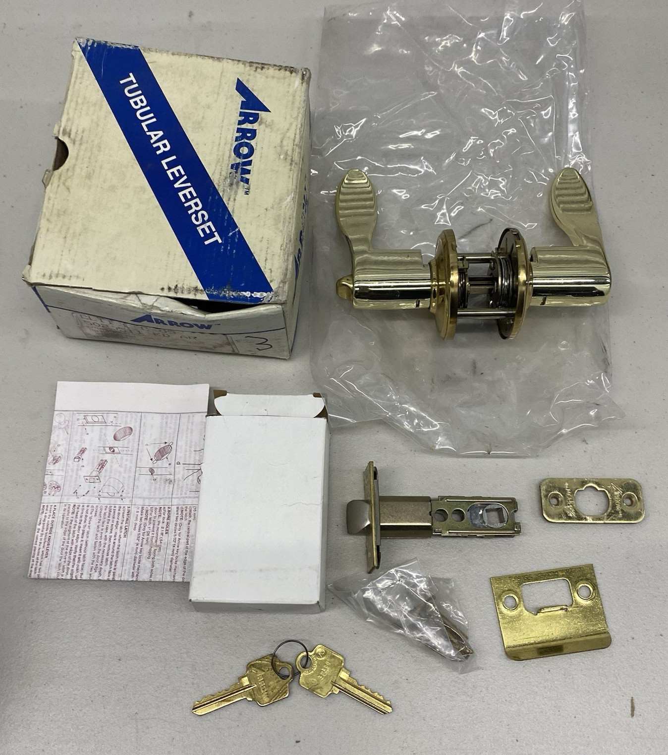 Arrow Tubular Leverset CL11-LC-03 Brass Keyed Leverset Brand NEW FREE SHIPPING