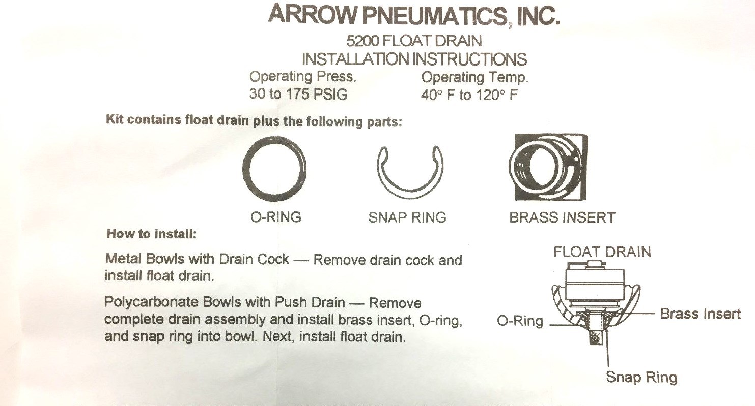GRAINGER 21U864 INTERNAL DRAIN KIT