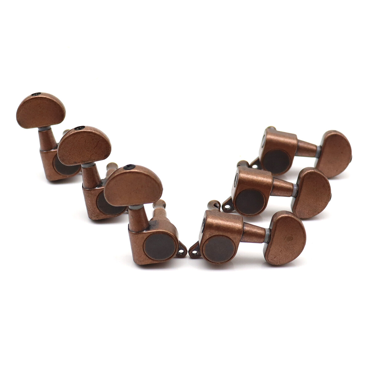 6 Pieces Electric Guitar String Tuning Pegs Machine Head Tuners Red Copper