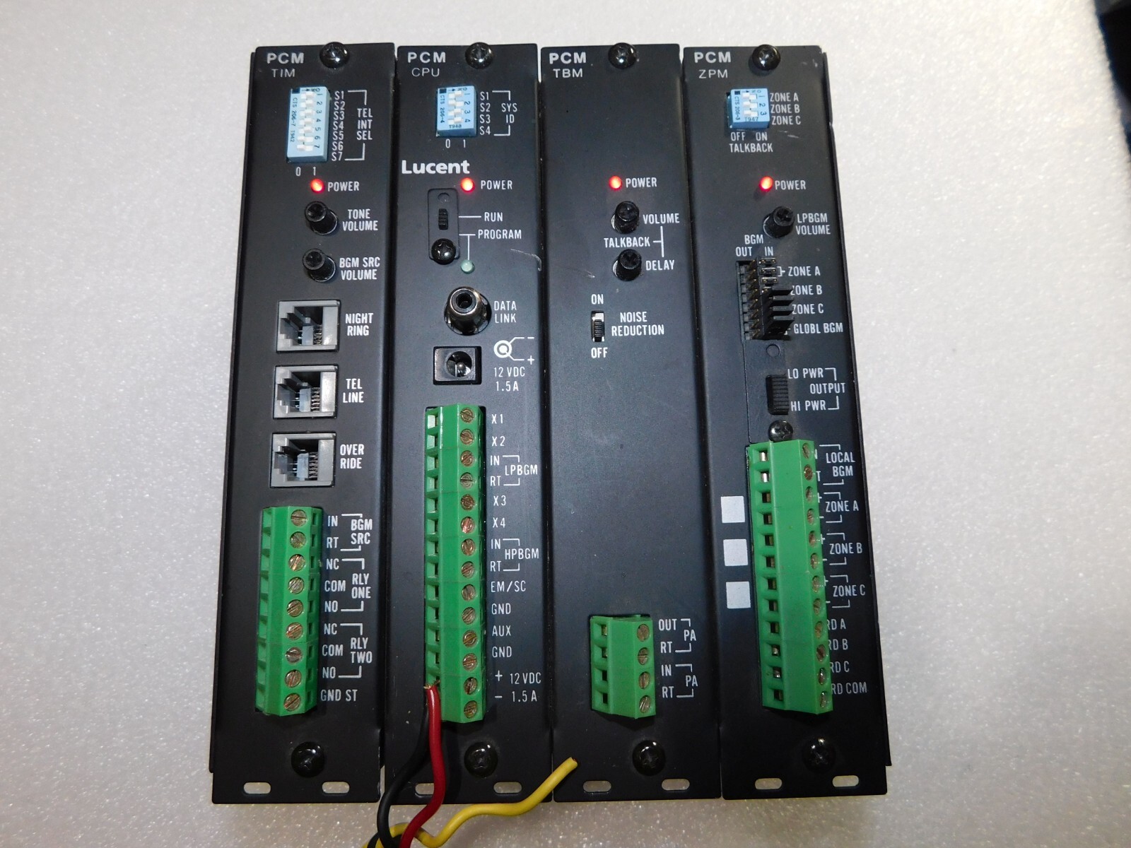 BOGEN LUCENT AVAYA LUPCMALL PCM CPU TIM TBM ZPM PAGING CONTROL SYSTEM