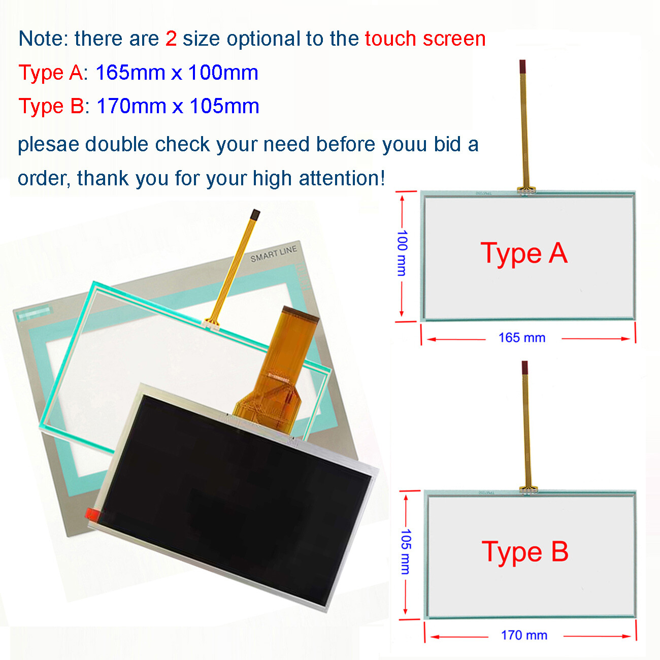 Touch Screen LCD Display Panel Film Fit for SIEMENS Smart 700 6AV6648-0AC11-3AX0