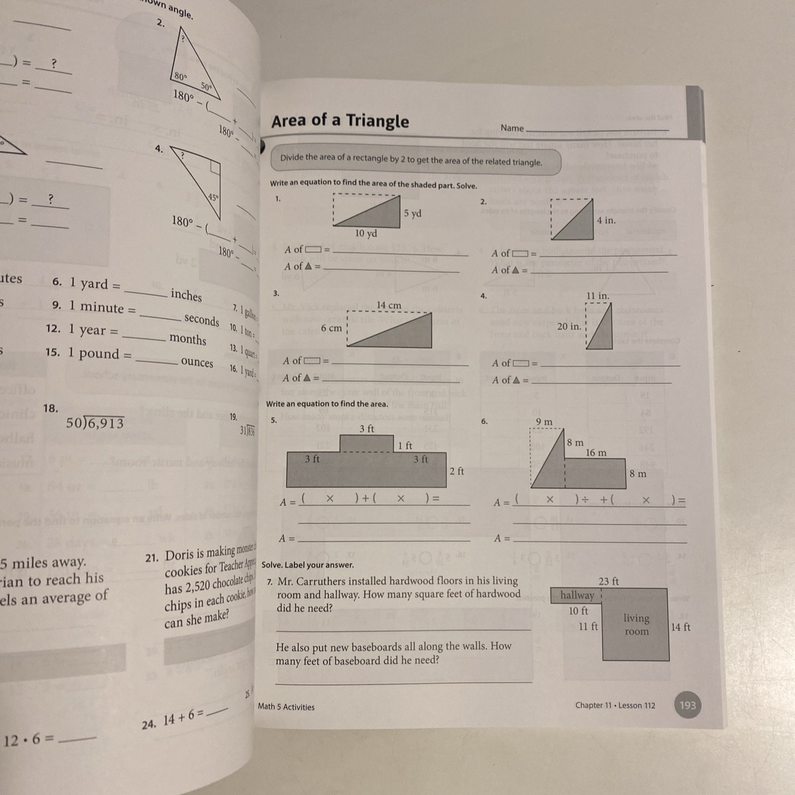 BJU Press - Math 5 Student Activities 4th Edition. Clean Pages.