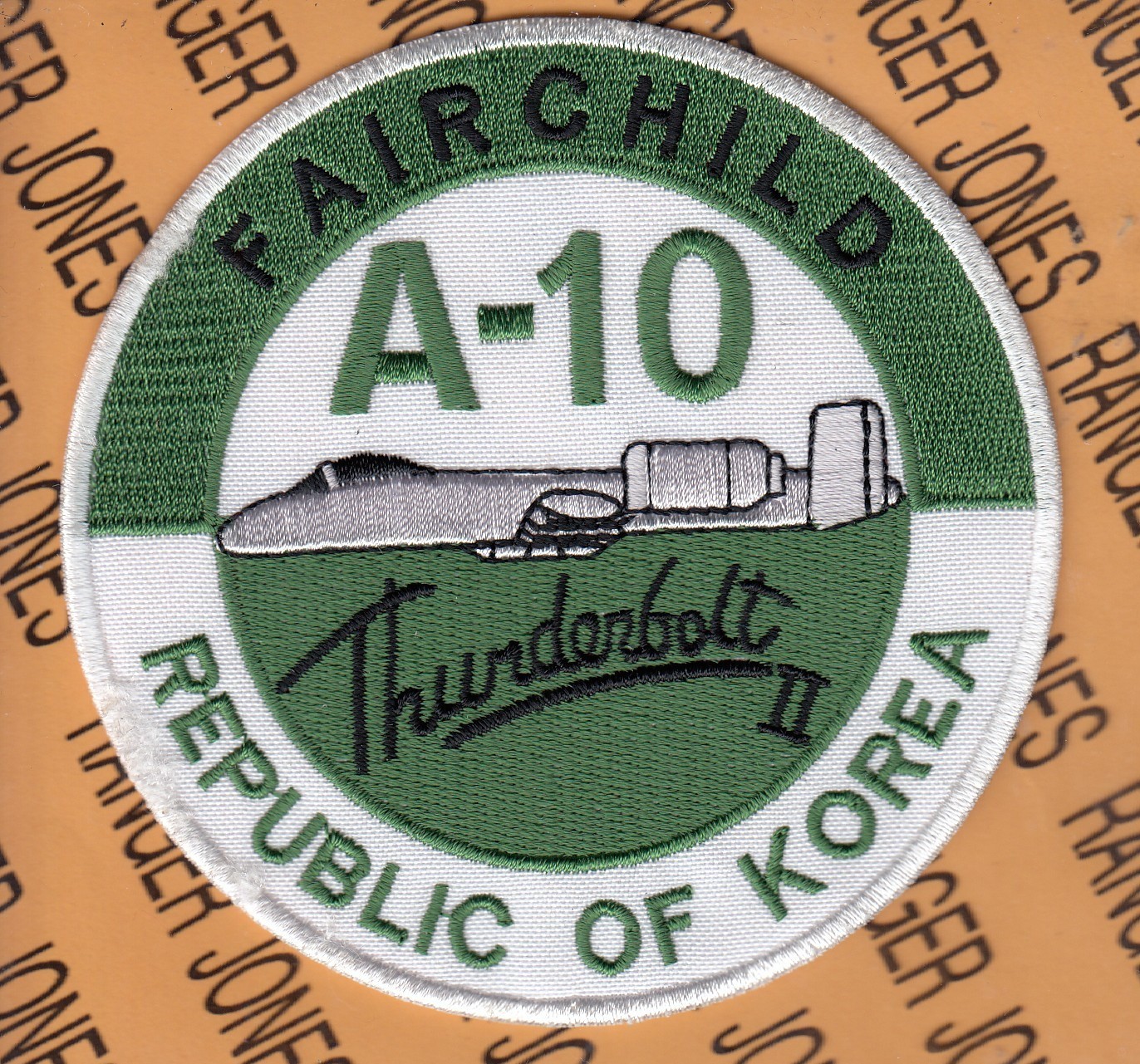 USAF Air Force 25th Fighter Sq FS A-10 Thunderbolt II ROK ~4" patch c/e