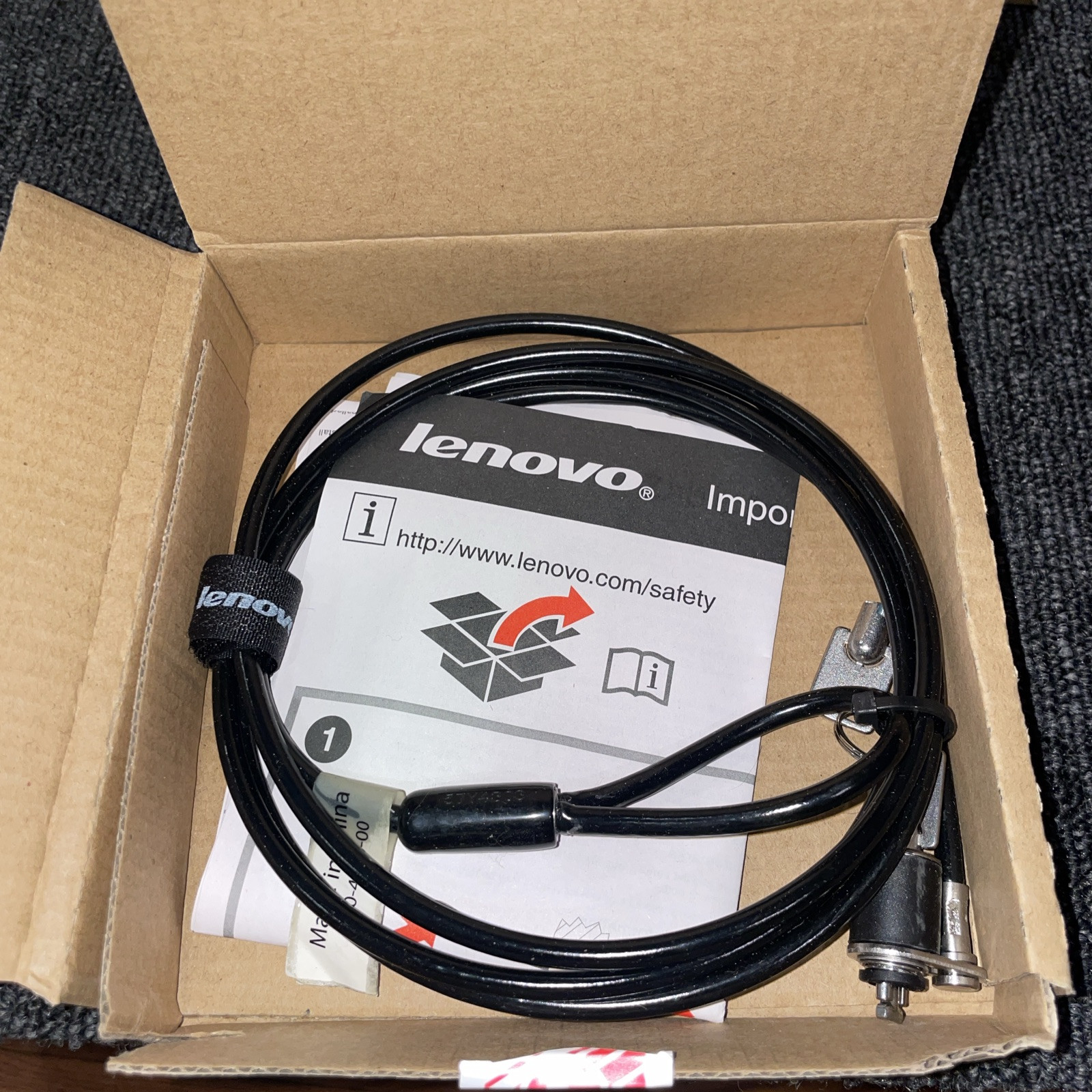 Lenovo 57Y4303 Original Security Cable Lock *open Box New Unused*