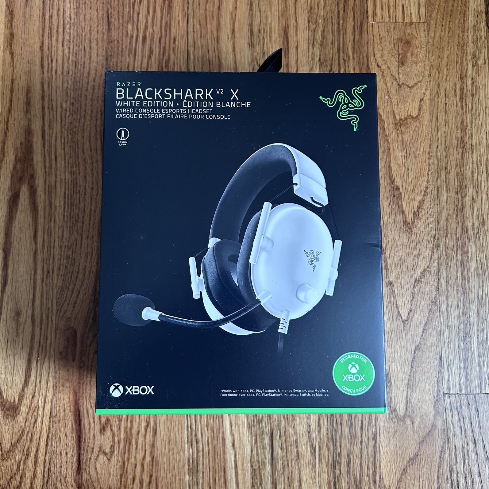 Razer BlackShark V2 X White Edition Headset Wired OverEar Gaming Audio New