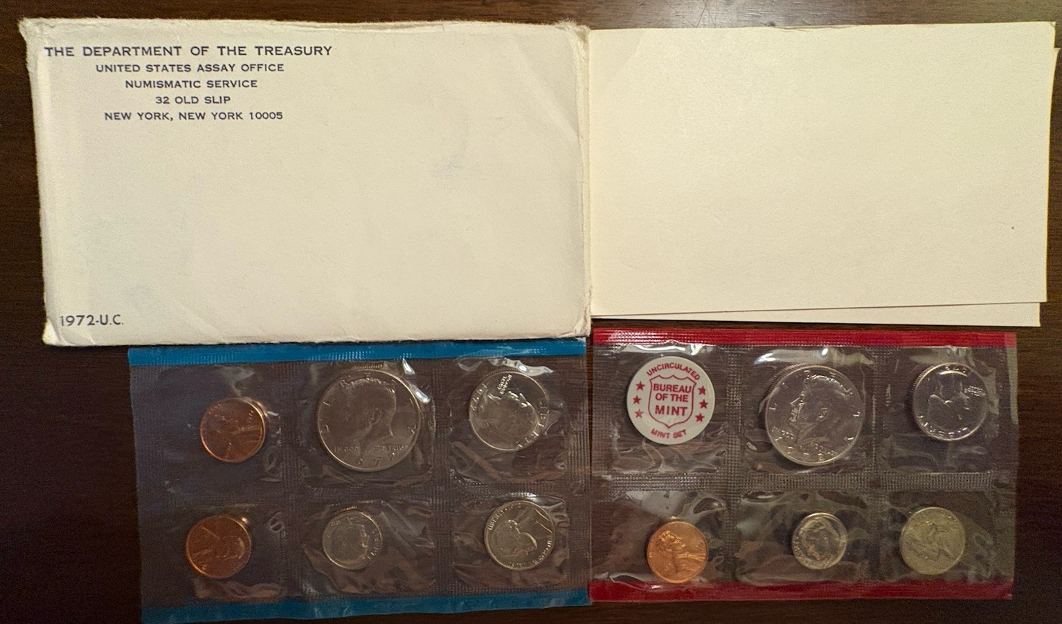 1972 Uncirculated P & D & S Cent Coin Set U.S Mint Original Government Packaging