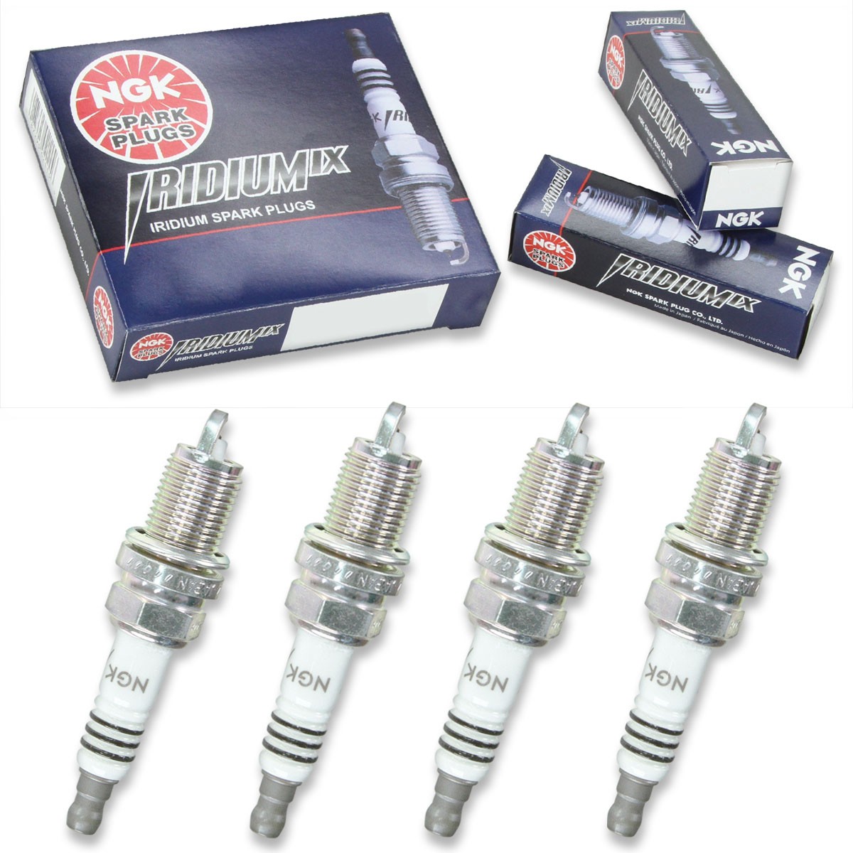 4pcs 03-09 Kawasaki KX65 NGK Iridium IX Spark Plugs 64cc 3ci Kit Set Engine px