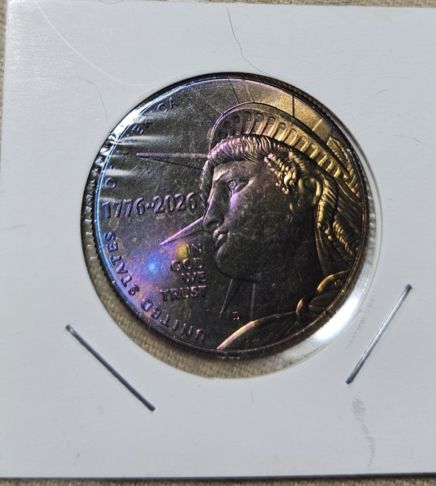 BEAUTIFUL COLOR 2026-Liberty Half Dollar RAINBOW PICTURES DON'T DO THIS JUSTICE