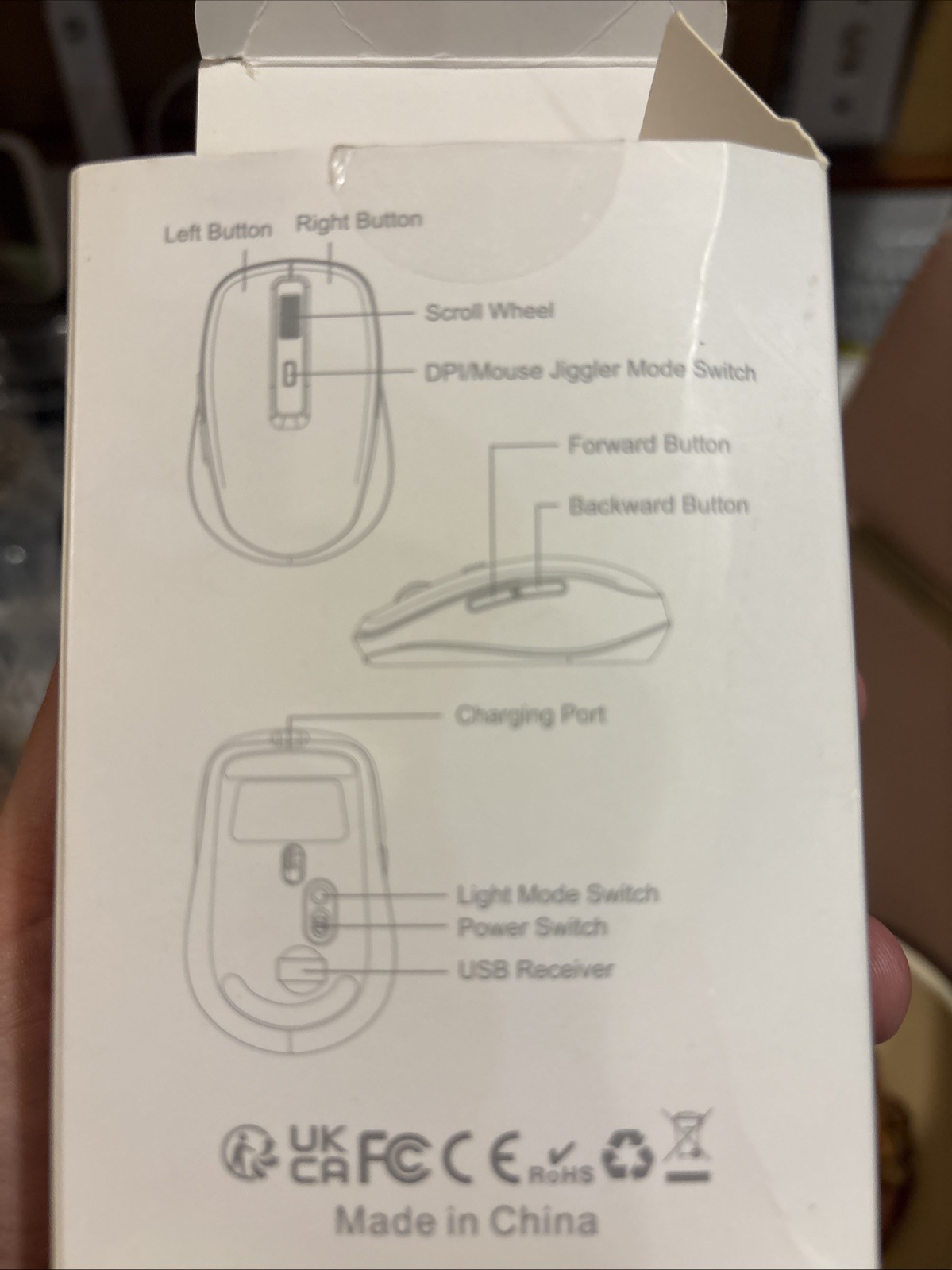 Peious Backlit Wireless Mouse SEYC-JY203 Gradient Pink Open Box New