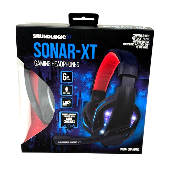 Soundlogic Sonar XT Gaming Headphones With Color Changing Lights