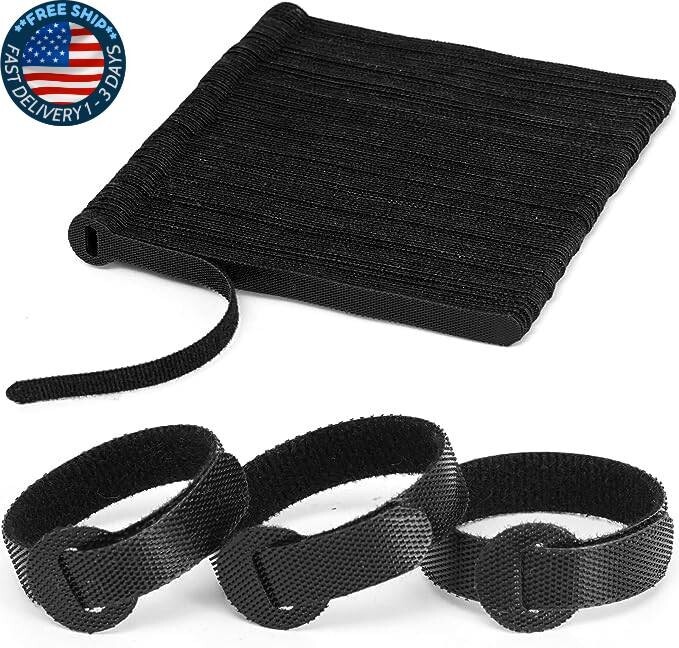 150 correas de sujeción reutilizables bridas de gestión de cables de 6 pulgadas.