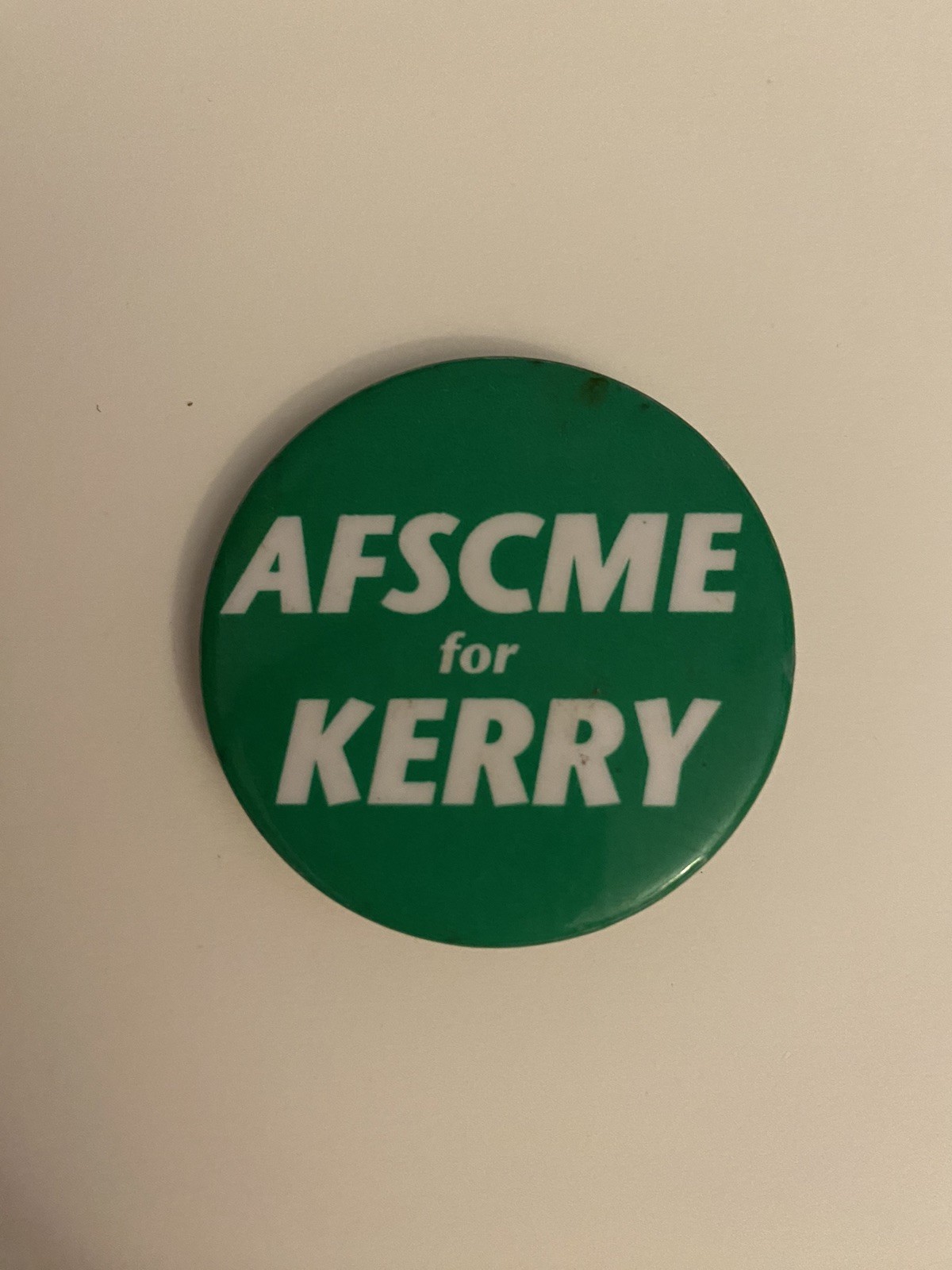 AFSCME For Kerry Pin Back Button P64