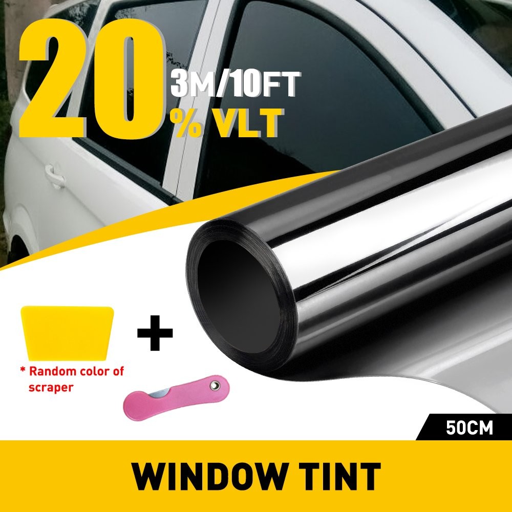 Uncut Roll Blackout Window Film 20% UV Blocking Thick Black Tinting Sun Cover