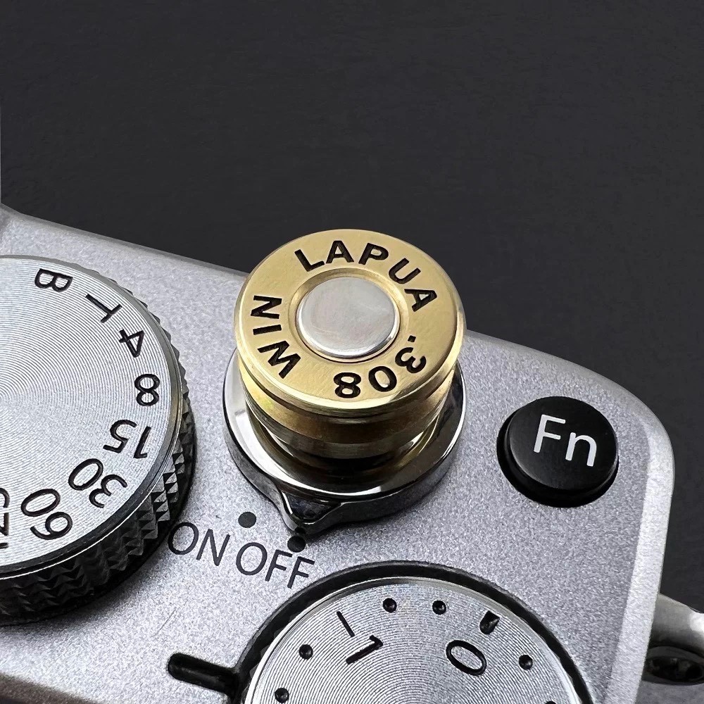 Brass Bullet Journalist Soft Shutter Release Button for Leica, Fuji, Nikon, Sony