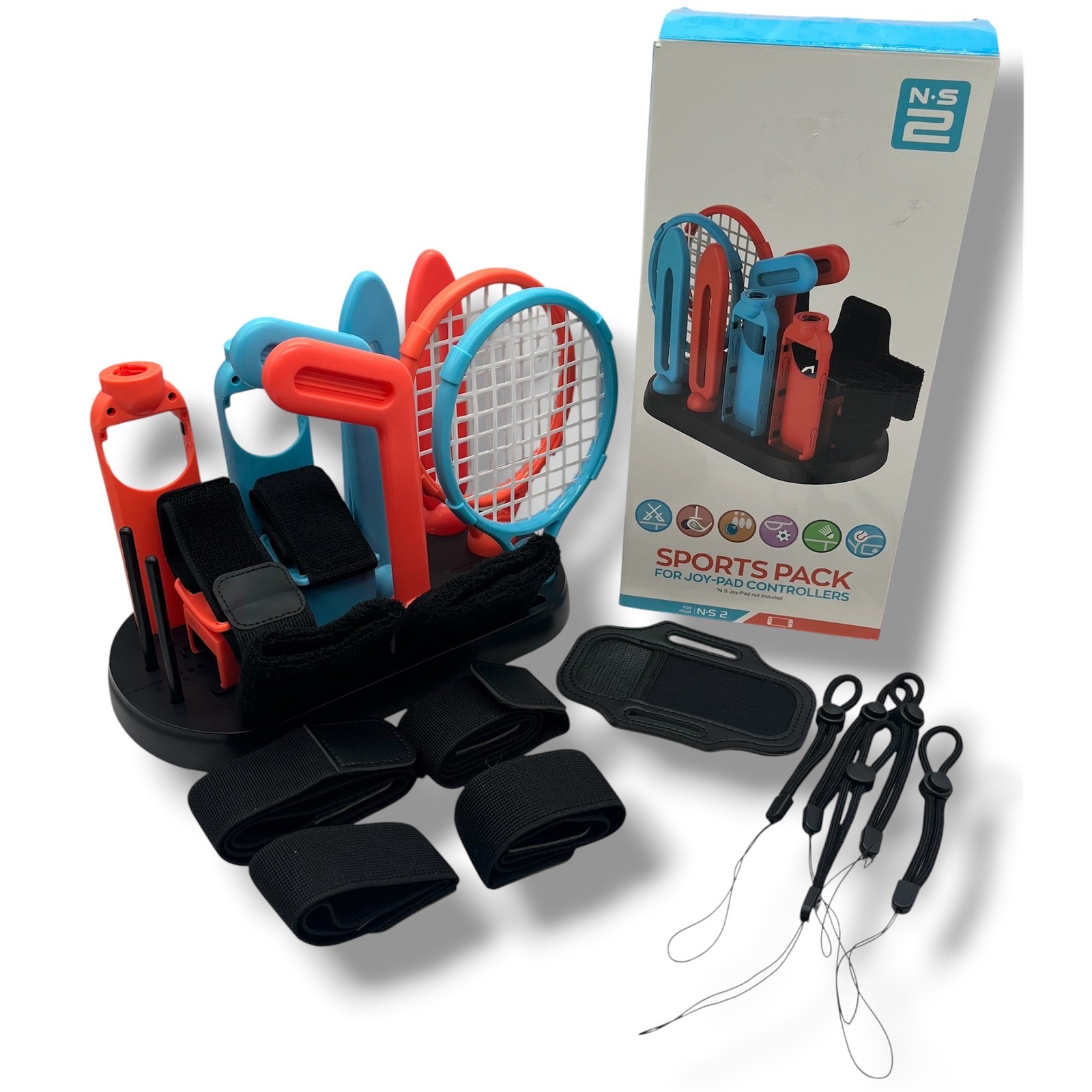 MENEEA Sports Pack for Nintendo Switch Joy-Con Controllers 12 in 1 Accessory Kit