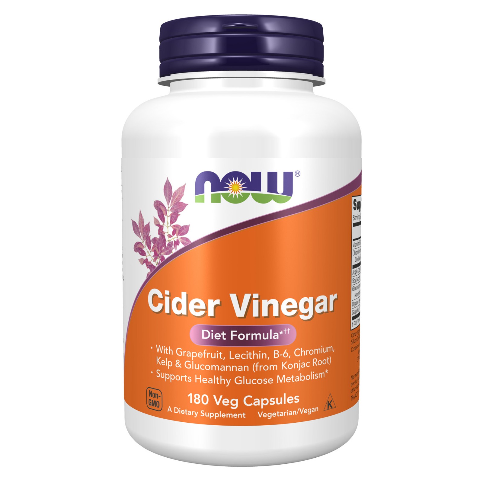 NOW FOODS Cider Vinegar 180 Veg Capsules