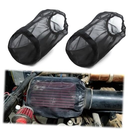 2PCS Air Filter Cover for Car, Waterproof Dustproof Cold Air Intake Large
