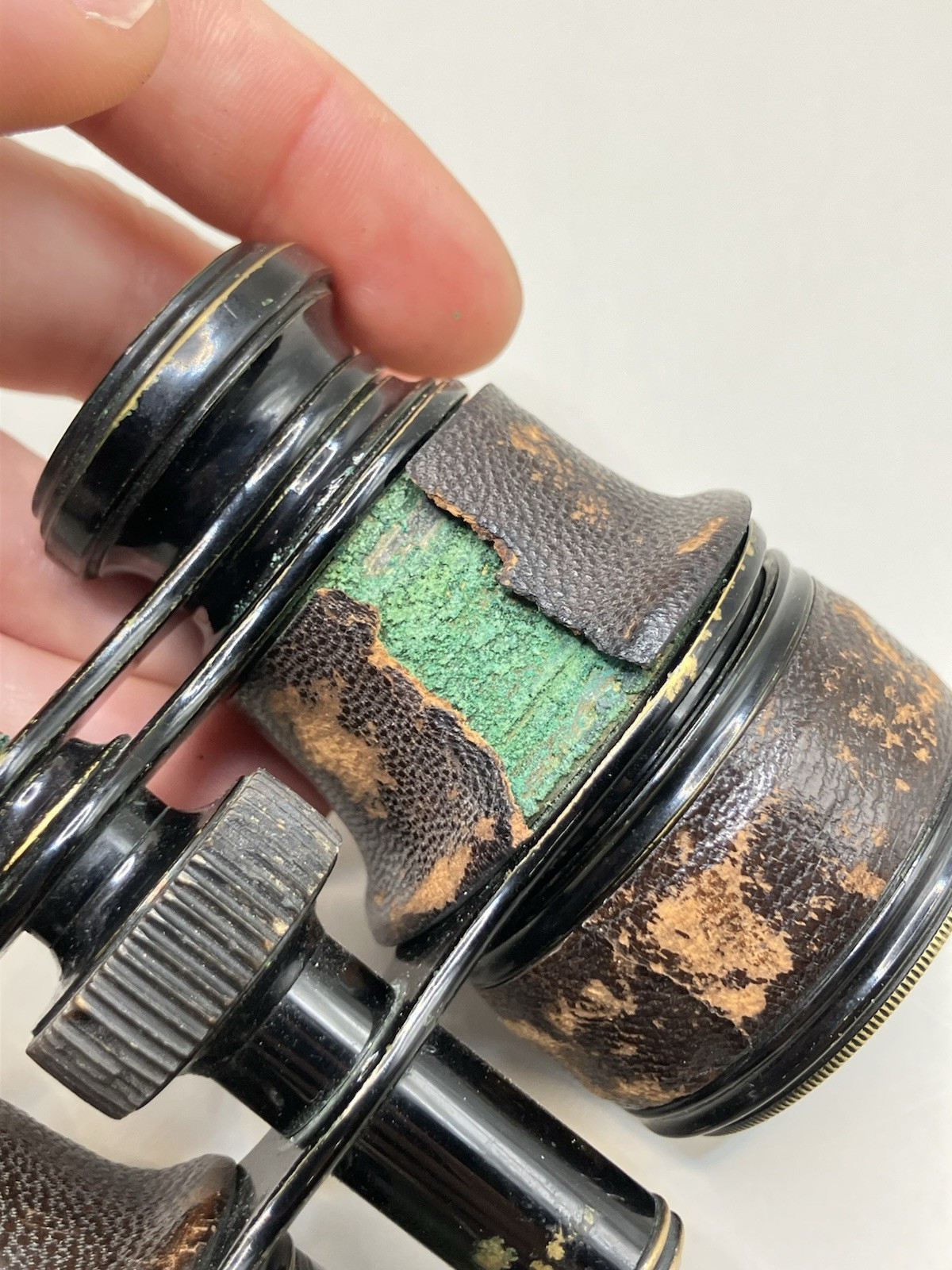 Antique Brass Binoculars Opera Crescent Field Class Long Range Leather