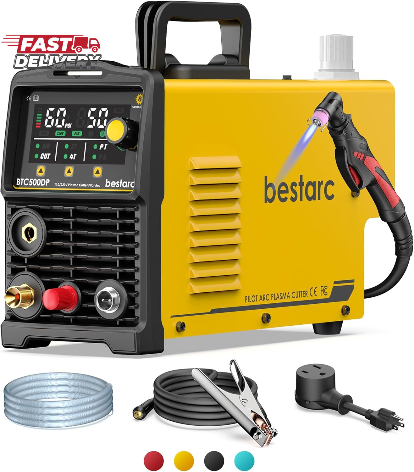 Bestarc Pilot Arc Plasma Cutter, [LED Display][Air Sensor] 50A Plasma Cutter Mac