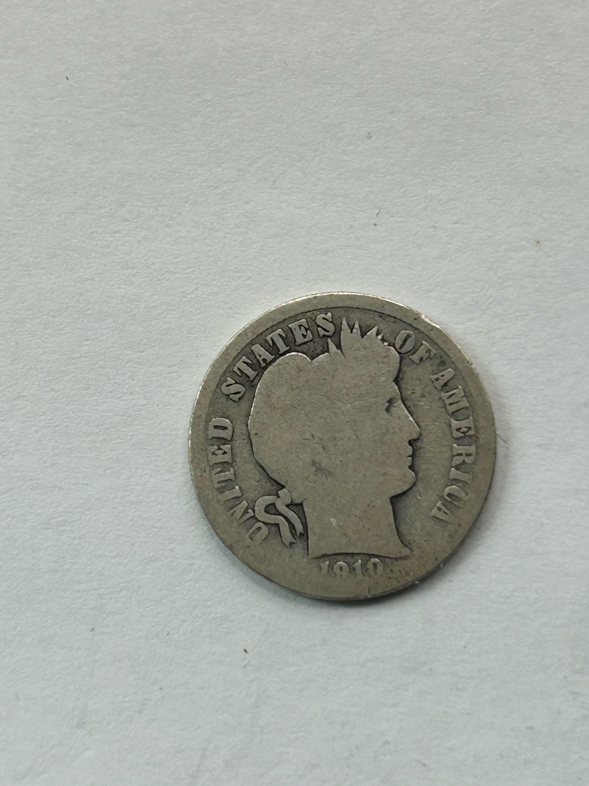 1910D Barber Dime G