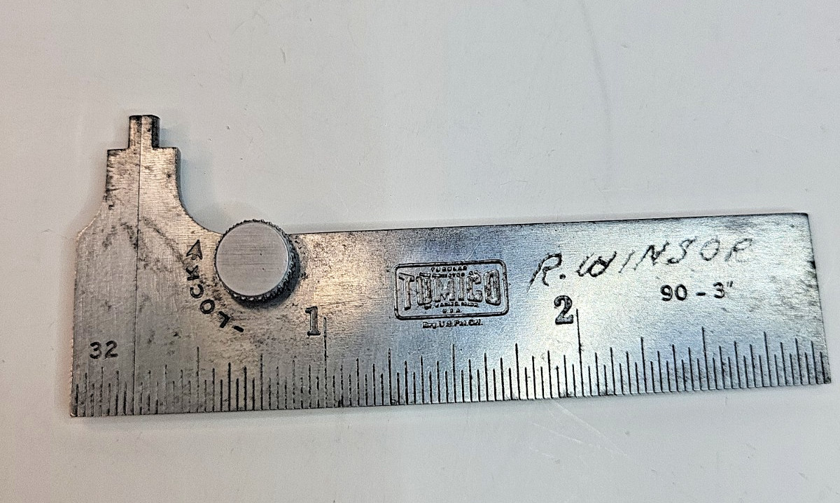Tumico #90-3 3-Inch 3" Steel Pocket Slide Caliper Machinist Tool Vintage