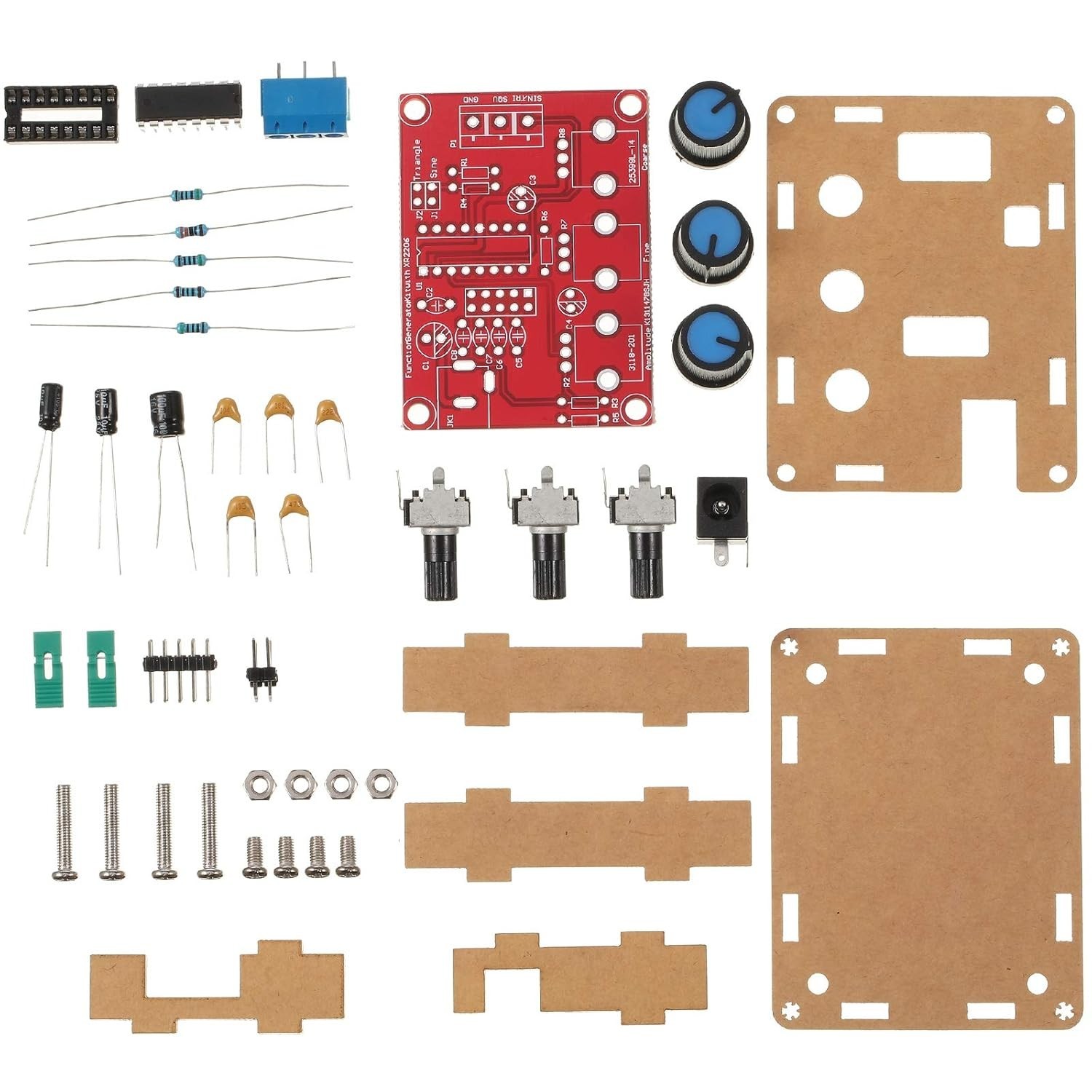 Compact DIY Signal Generator Kit - XR2206 Module with Low Distortion Performance