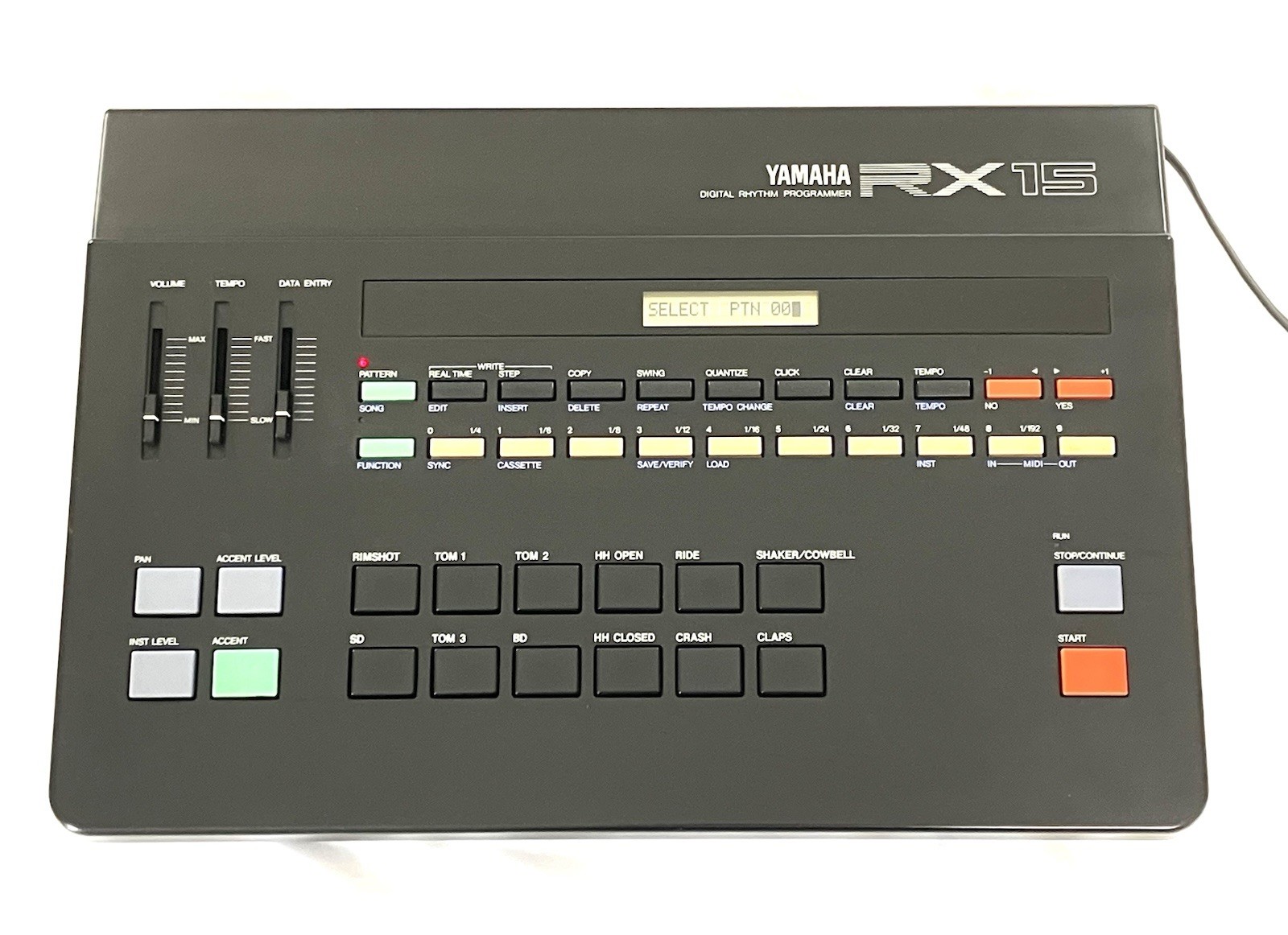 Yamaha RX15 Digital Drum Machine Tested Working Double-Trigger Pads w/ Manual