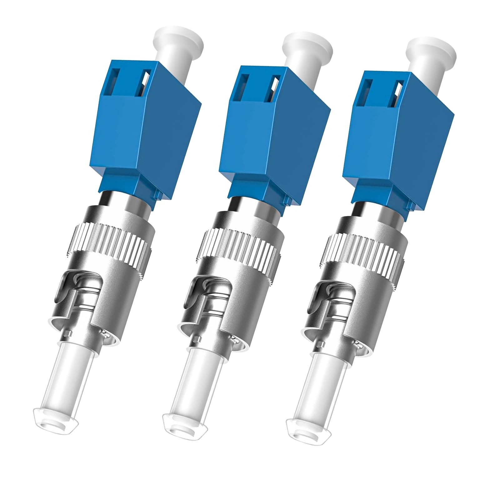 Poyiccot 3-Pack ST to LC Adapter, Single Mode 9/125um ST/UPC Male to LC/UPC F...