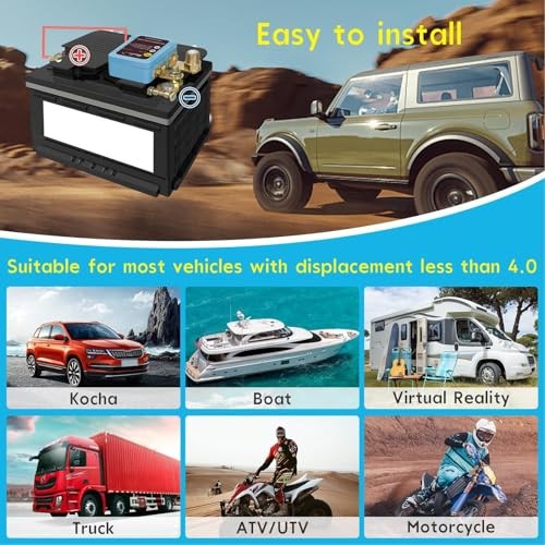 Smart Battery Disconnect Switch 12V 240A - Remote Kill Switch Side Installation